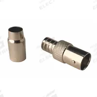 VITEK Coaxial Crimp Connector: Female, Connector, Silver, Crimp-On, RG-6, 1 GHz Max Freq, 100 PK (MPN VT-BNC-FRG6100). Key specifications — attr930438: Connector; attr930422: VITEK; attr930423: Silver; attr930429: Chrome Plated; attr930430: Female.