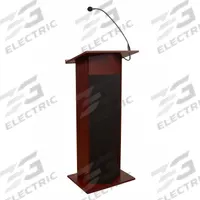 OKLAHOMA SOUND Sound Lectern: Mahogany, Includes Battery, Clip-On/Handheld, Laminate, Stationary (MPN M111PLS-MY/LWM-7). Key specifications — Color: Mahogany; Brand: OKLAHOMA SOUND; Includes Battery: Yes; Material: Laminate; Sound System Included: Handheld Microphone; Includes Document Rail: Yes.