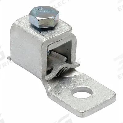 BURNDY Wire Connector: 14 AWG – 6 AWG Wire Sizes, #10 Stud Size - Straight Mechanical Lugs
