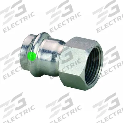 VIEGA PROPRESS Crimp Adapter Fitting: 1 in CTS x 1/2 in Pipe Size, Straight, Press-fit x FNPT - Potable Water Stainless Steel Press Tube Fittings