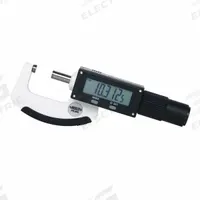 INSIZE IP65 Digital Outside Micrometer: 3 47/50 in to 5 3/25 in /100 mm to 130 mm, Inch/Metric, IP65 (MPN 3661-130). Key specifications — attr1182744: 0.00002 in/0.0005 mm; attr1182776: IP65; attr1182741: INSIZE; attr1182743: +/- 0.0002 in; attr1182759: Yes.