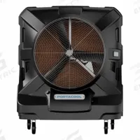 PORTACOOL Portable Evaporative Cooler: 6,500 sq ft, 5-15P, 120V AC, 90 in x 78 in x 39 in (MPN PACA65001A1). Key specifications — attr1152013: Variable; attr1151993: PORTACOOL.