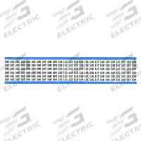 BRADY Wire Marker: 100 to 124, Black on White, 625 Labels, Vinyl Cloth, -40°F to 176°F, 25 PK (MPN WM-100-124-PK). Key specifications — Legend: 100 to 124; Label Material: Vinyl Cloth; Brand: BRADY; Color: Black on White.