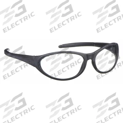 CONDOR Safety Glasses: Clear Lens, Full-Frame, Scratch-Resistant, Black Frame - Padded Comfort-Fit Safety Glasses
