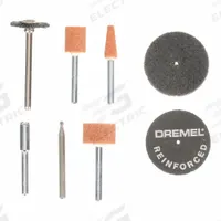 DREMEL Metal Working Rotary Accessory Kit: Metal Working Rotary Accessory Kit, 16 Pieces (MPN 734-01). Key specifications — attr1097321: 953 Aluminum Oxide Grinding Stone; attr1097325: Case Included; attr1097330: DREMEL.