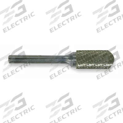 WIDIA METAL REMOVAL Carbide Bur: Ball-Nosed Cylinder, SC-41, Double Cut, 3/32" x 7/16" Head - Double-Cut Ball-Nosed Cylinder Burs