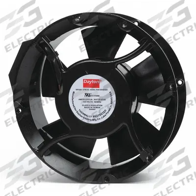 Dayton Axial Fan: 6 3/4 in Dia, 2 in Dp, IP33, Aluminum, 120V AC - Standard Round Axial Fans