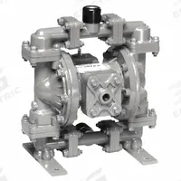 SANDPIPER Double Diaphragm Pump: 316 Stainless Steel Body, 1/2 in, NPT Connection, 15 gpm, PE Seat (MPN S05B1S1WANS000.). Key specifications — Brand: SANDPIPER; Seat Material: PE; Check Valve Material: Santoprene.