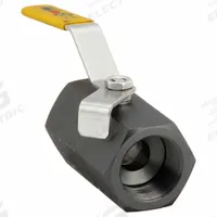 APPROVED VENDOR Manual Two-Way Ball Valve: 1 1/4 in, Carbon Steel, Straight, FNPT x FNPT, One-Piece (MPN 08Q011N05114S4). Key specifications — Brand: APPROVED VENDOR; Handle: Locking Lever.