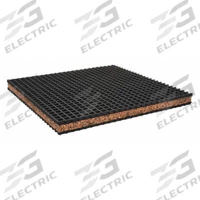 MASON Vibration Isolator Pad: Neoprene, Waffle Pad Top, 12 in Lg, 12 in Wd, 1 in Ht - Vibration-Isolating Pads & Sheets