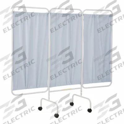 R&B WIRE PRODUCTS Privacy Screen: 3 Panels, Vinyl, Green - Rolling Privacy Screens