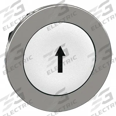 SCHNEIDER Push Button Head: 30 mm Panel Size, Non-Illuminated, Metallic, Up Arrow - Heads for Push Buttons