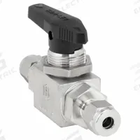 HAM-LET Manual Two-Way Ball Valve: 1/4 in, 316 Stainless Steel, Straight, Compression x Compression (MPN H-6800-SS-L-6MM-PSS). Key specifications — Brand: HAM-LET; Handle: Lever.