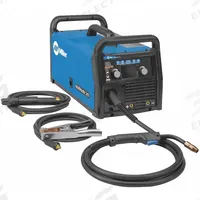 MILLER ELECTRIC Multiprocess Welder: Multimatic 215, DC, MIG/Stick Pack (MPN 907693). Key specifications — Maximum Amperage (Stick): 200 A; Maximum Amperage (TIG): 210 A; Input Voltage (Nominal) (Merch - Table Column, Filters): 230V.