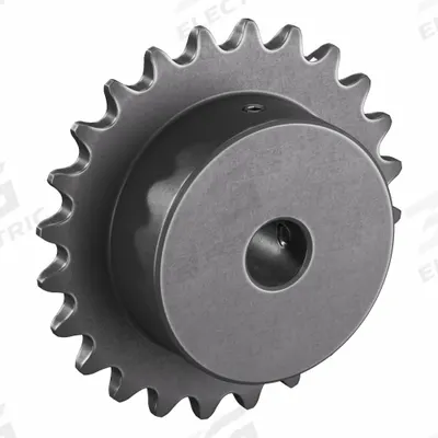 TSUBAKI Single Strand Sprocket: 35, For 3/8 in Chain Pitch, 1/2 in Bore Dia, 24 Teeth - Size 35 Fixed-Bore Roller Chain Sprockets