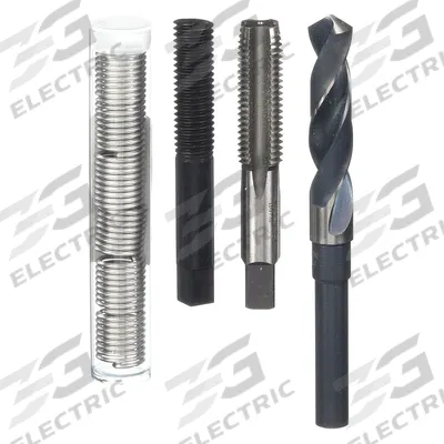 HELI-COIL Thread Repair Kit: Tanged Tang Style, Free-Running, 1"-12 Thread Size - Insert & Tool Kits