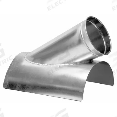 NORDFAB 16"dia 2"L 30° GSteel In-Cut Branch: Steel, For 16 in Duct Dia, 2 in Overall Lg - Branches