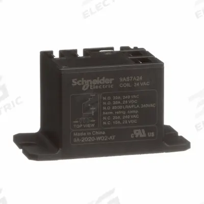SCHNEIDER Enclosed Power Relay: Surface (Top Flange) Mounted, 24V AC, SPDT - Surface-Mounted Relays