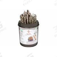 CLE-LINE Jobber Length Drill Bit Set: 29 Pc, 1/16" to 1/2" by 64ths, 135° Split Point, Hex Shank (MPN C10629). Key specifications — attr1236168: Round Plastic Index.