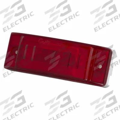 GROTE Clearance Marker Lamp: Clearance Light, LED, Rectangular, Red, Bracket - Clearance Lights