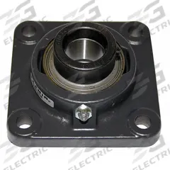 TIMKEN 4 Bolt Flange Bearing: Radial Ball, 1 in Bore, Cast Iron, Eccentric Collar, 3 47/64 in Lg (MPN VCJ 1). Key specifications — Bore Type: Cylindrical; Brand: TIMKEN; Lubricant Material: NLGI #2 Equivalent; Mounting Bolt Size: 3/8 in; System of Measurement: Inch.