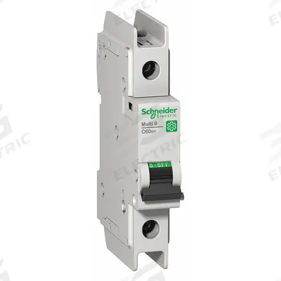 SCHNEIDER Miniature Circuit Breaker: 20 A Amps, 60V DC, 14kA at 120/240V AC - C-Curve, 1-Pole UL489 DIN Rail-Mount Miniature Circuit Breakers