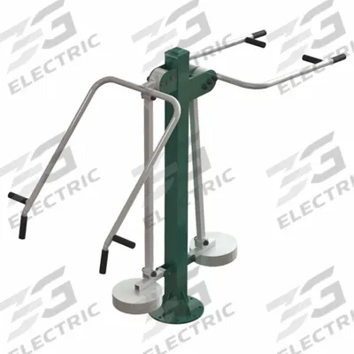 TRIACTIVE USA Accessible Combo Press & Pull: Beige/Green, Outdoor (MPN CSPB-W) - Outdoor Fitness Stations