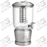 TABLECRAFT PRODUCTS COMPANY Beverage Dispenser: 2.5 gal, Clear/Silver, ABS/Stainless Steel, Round (MPN 75). Key specifications — Material: Stainless Steel; Manufacturer Part Number: 75; Brand: TABLECRAFT PRODUCTS COMPANY.