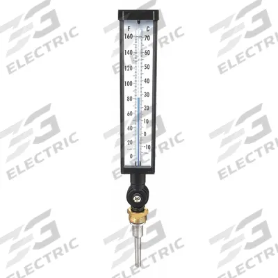 APPROVED VENDOR Industrial Glass Thermometer: 0°F to 160°F /-10°C to 70°C - Adjustable-Angle Thermometers without Thermowell