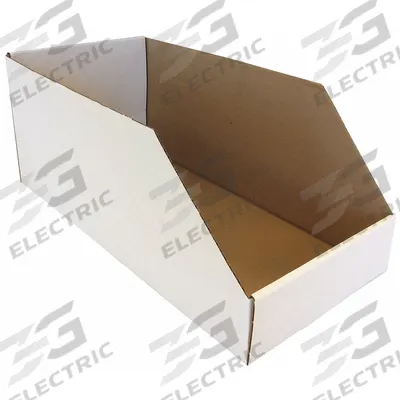 PACKAGING CORPORATION OF AMERICA Corrugated Shelf Bin: 24 in Overall Lg, 11 in x 10 in - Light-Use Cardboard Shelf Bins