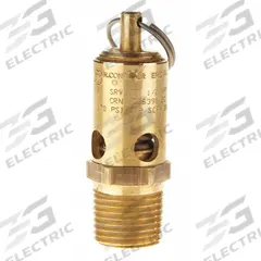 CONRADER Safety Valve: Soft Seat, 1/2 in (M)NPT Inlet (In.), 1/2 in (F)NPT Outlet (In.), Brass (MPN SRV390-12-150 SST). Key specifications — attr291993: Soft Seat; attr291998: Brass; attr292007: Silicone; attr292009: Brass; attr294753: CONRADER.