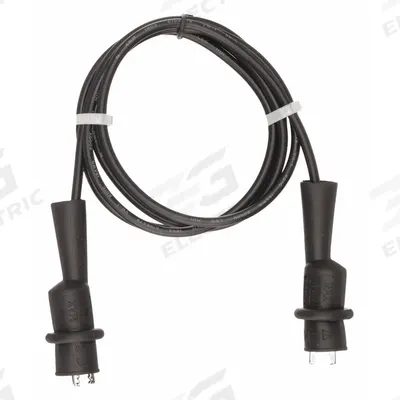APPROVED VENDOR Test Leads: Black Electrical Current Color, Alligator Clip, 3 3/8 ft Lg - Modular Test Leads