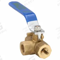 APPROVED VENDOR Manual Three-Way Ball Valve: 1/4 in, Brass, FNPT x FNPT x FNPT, Std Port Ball Port (MPN 1PYZ8). Key specifications — Brand: APPROVED VENDOR; Handle: Lever.