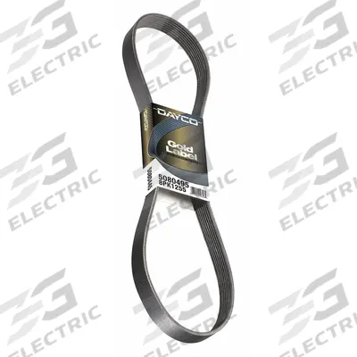 DAYCO Serpentine Belt: Serpentine Belt, K Belt Trade Size, V-Ribbed Belt, 65 in Effective Lg - 5PK Series Micro-Ribbed V-Belts