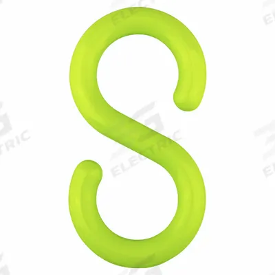 APPROVED VENDOR S-Hook for Plastic Chain Barrier: Green, 2 3/10 in Overall Lg - S-Hooks for Plastic Chain Barriers