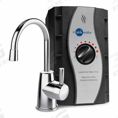 IN-SINK-ERATOR Hot Water Dispenser: Tube, 6 1/8 in Dispenser Dp, 10 7/8 in Dispenser Ht - Hot Water Dispenser with Electric Water Heaters