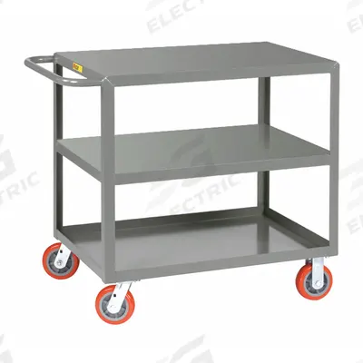 LITTLE GIANT Utility Cart: 2,000 lb, 48 in L x 24 in W Shelf, 3 Shelves, Gray - General Purpose Utility Carts