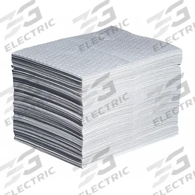 PIG Sorbent Pad: 28 3/16 oz Volume Absorbed Per Pad, 20 in x 15 in Pad Size (L x W) - Sorbent Pads