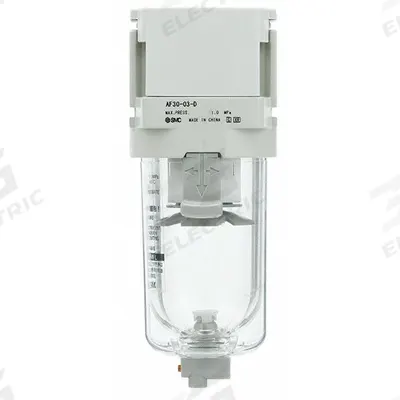 SMC Filter: Coalescing, 1/2 in NPT, 5 micron, 145 psi Max Op Pressure, Metal Bowl - SMC FRL Air Filters