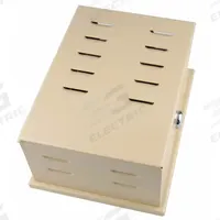 APPROVED VENDOR Universal Thermostat Guard: Hinged, Beige, Ring Base, Single Wall (MPN 13J042). Key specifications — Base Type: Ring Base; Cover Type: Hinged; Brand: APPROVED VENDOR; Thermostat Guard Cover Color: Beige; Inside HxWxD: 7-7/8 in H x 5-11/16 in W x 3-3/8 in D; Guard Construction: Single Wall; Outside HxWxD: 8-7/16 in H x 6-1/4 in W x 3-11/16 in D.