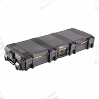 PELICAN Protective Case: 16 in x 44 in x 6 1/4 in, Solid, Black, 2 Wheels, 22.07 lb Wt (MPN V730). Key specifications — attr1188351: PELICAN; attr1188334: Plastic; attr1188336: (6) Push Button Latches.