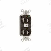 PASS & SEYMOUR Receptacle: Hospital Grade, Duplex, 5-20R, Brown, 125V AC, 15 A, 2 Pole / 3 Wire (MPN PT8300H). Key specifications — attr1367147: PASS & SEYMOUR.