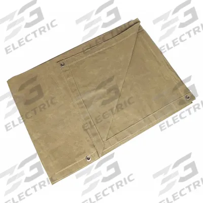 APPROVED VENDOR Tarp: 15.5 ft Lg, 7.5 ft Wd, Heavy Duty, 20 mil, Cotton Canvas, Green - Canvas Tarps
