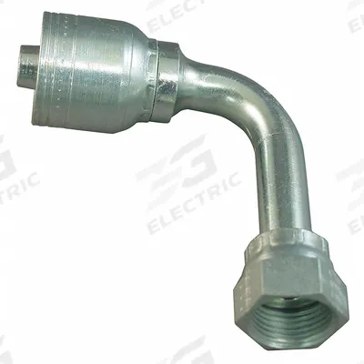 AEROQUIP Hydraulic Crimp Fitting: Steel x Steel, 90° Elbow, -16 For Hose Dash Size - Aeroquip Crimp Hydraulic Hose Fittings with ORS Connection