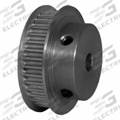 DAYTON Timing Pulley: Modified Curvilinear, Fixed, For GT Timing Belt Section, For 6 mm Belt Wd (MPN 38-3P06-6FA3). Key specifications — Brand: DAYTON; Finish: Clear Anodized; For Belt Series: Powerhouse®.