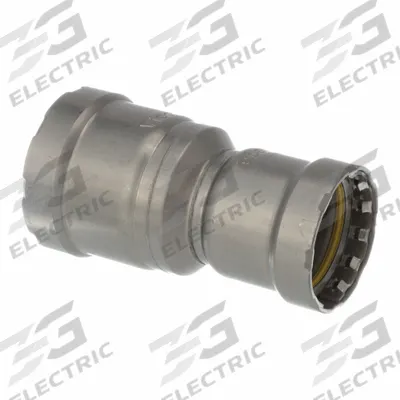 VIEGA MEGAPRESS Crimp Fitting: 2 in Pipe x 1 1/2 in Pipe Size, Press-fit x Press-fit - Gas Steel Press Pipe Fittings