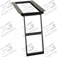 BUYERS PRODUCTS Retractable Truck Step: 16 7/8 in Step Wd, 1 1/4 in Step Dp, Steel, Black (MPN 5232000). Key specifications — Material: Steel; Color: Black; Step Tread: Non-Slip.