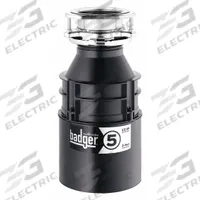 IN-SINK-ERATOR Garbage Disposal: Residential, 1/2 hp Horsepower, 26 oz Grinding Chamber Capacity (MPN BADGER 5 WITH CORD). Key specifications — Brand: IN-SINK-ERATOR; Disposal Feed: Continuous; Grind Chamber Material: Galvanized Steel; Includes Power Cord: Yes; Sound Operation: Standard Operation.