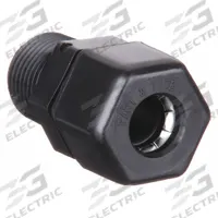 PARKER Compression Fitting Adapter: 1/2 in OD x 1/8 in Pipe Size, Compression x MNPTF, Polypropylene (MPN P8MC2). Key specifications — Standards: FDA Approved; Brand: PARKER.