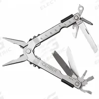 GERBER Multi-Tool: Multi-Tool Plier, 14 Tools, 14 Functions, 4 7/8 in Closed Lg, 6 1/2 in Open Lg (MPN 47530). Key specifications — attr15951: GERBER; attr10311: Multi-Plier 600 - Needlenose Stainless - Clam; attr10312: Natural Wood; attr15963: Stainless Steel; attr15971: Multi-Tool Plier; attr15972: Ruler; attr15977: Slide-Out; attr15981: MP600.